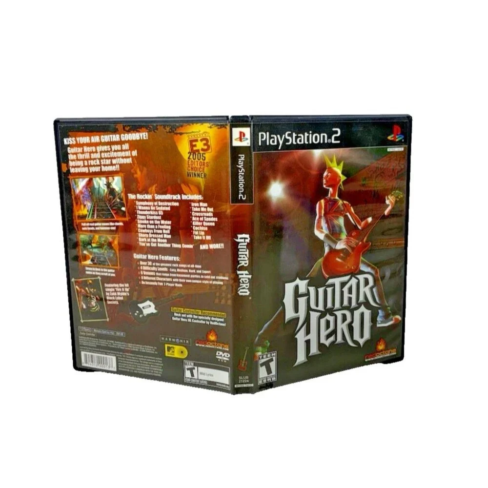 Guitar Hero PlayStation 2 Red Octane Vintage 2005 Complete